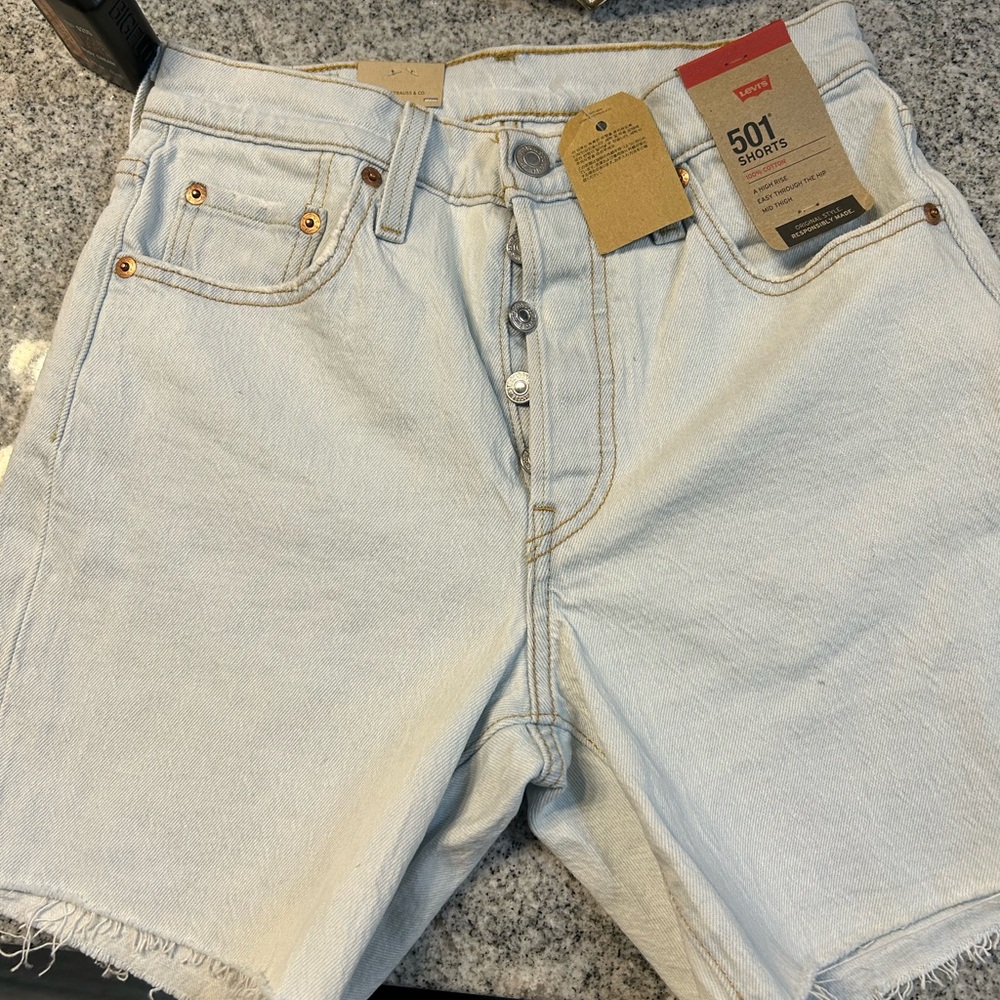 Levi's Light Blue Jean Shorts